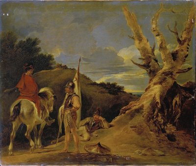 Landschaft mit Soldaten von Francis Bourgeois